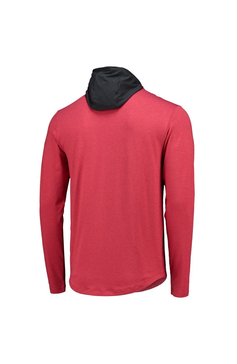 New Era Men's New Era Red/Black Tampa Bay Buccaneers Active Block Hoodie Long Sleeve T-Shirt, Alternate, color,