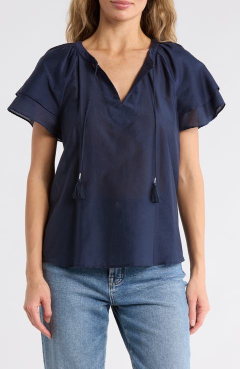 Lagoon Flutter Sleeve Top