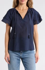 Tommy Bahama Lagoon Flutter Sleeve Top