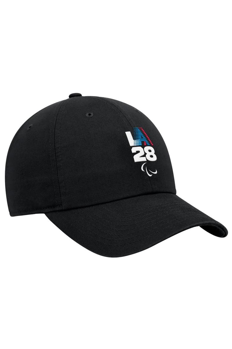 Men's Nike Black LA28 Summer Paralympics Retro Stripe Club Adjustable Hat, Alternate, color, Black