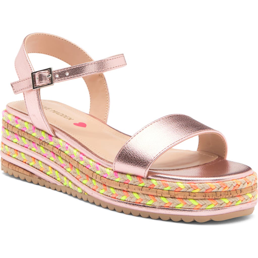 Steve Madden Kids' Berry Espadrille Wedge Sandal In Bright Multi