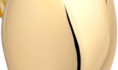 Devata Beveled Curved Dome Stud Earrings In Gold