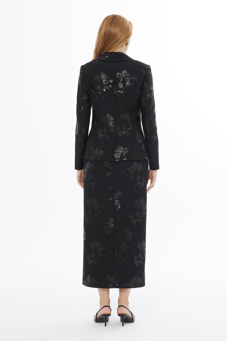 Notch Lapel Buttoned Tailored Jacket, Alternate, color, Black