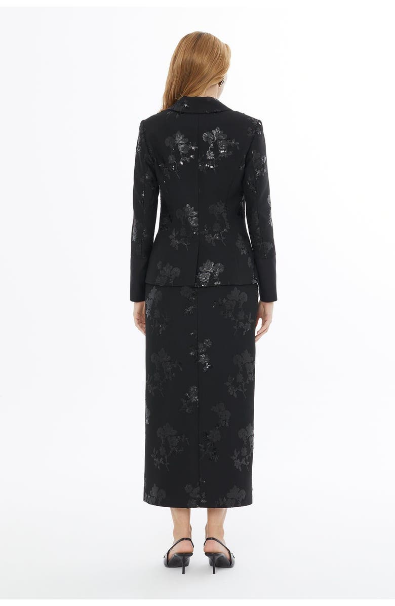 Gizia Notch Lapel Buttoned Jacket, Alternate, color, Black