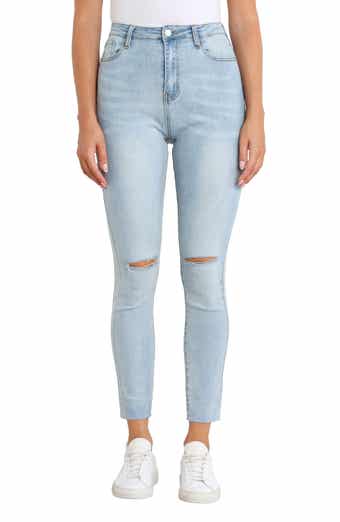 Petal & Pup Hadie Ripped Raw Hem Ankle Skinny Jeans