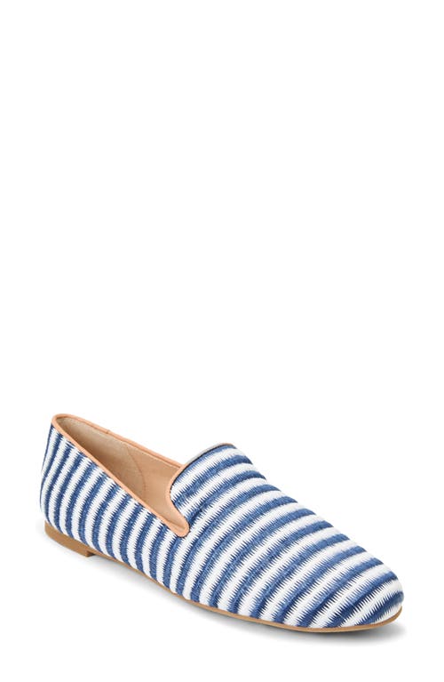 Jack Rogers Bradley Raffia Loafer In Midnight Stripe
