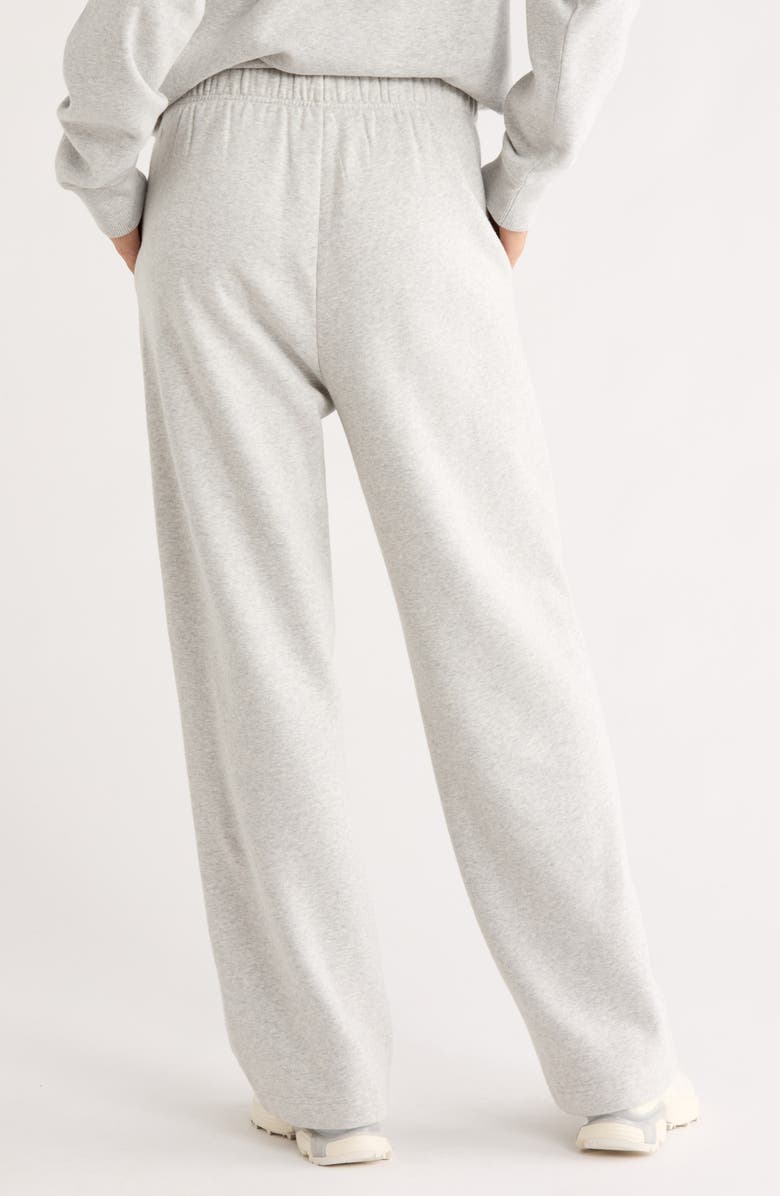 Zella Ultracozy Fleece Straight Leg Sweatpants, Alternate, color, Grey Light Heather