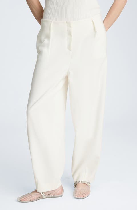 Pleat Tapered Leg Pants