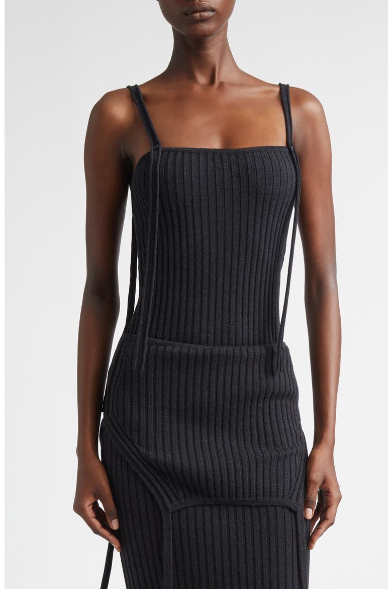 Convertible Merino Wool Sweater Camisole, Main, color, CHARCOAL MELANGE