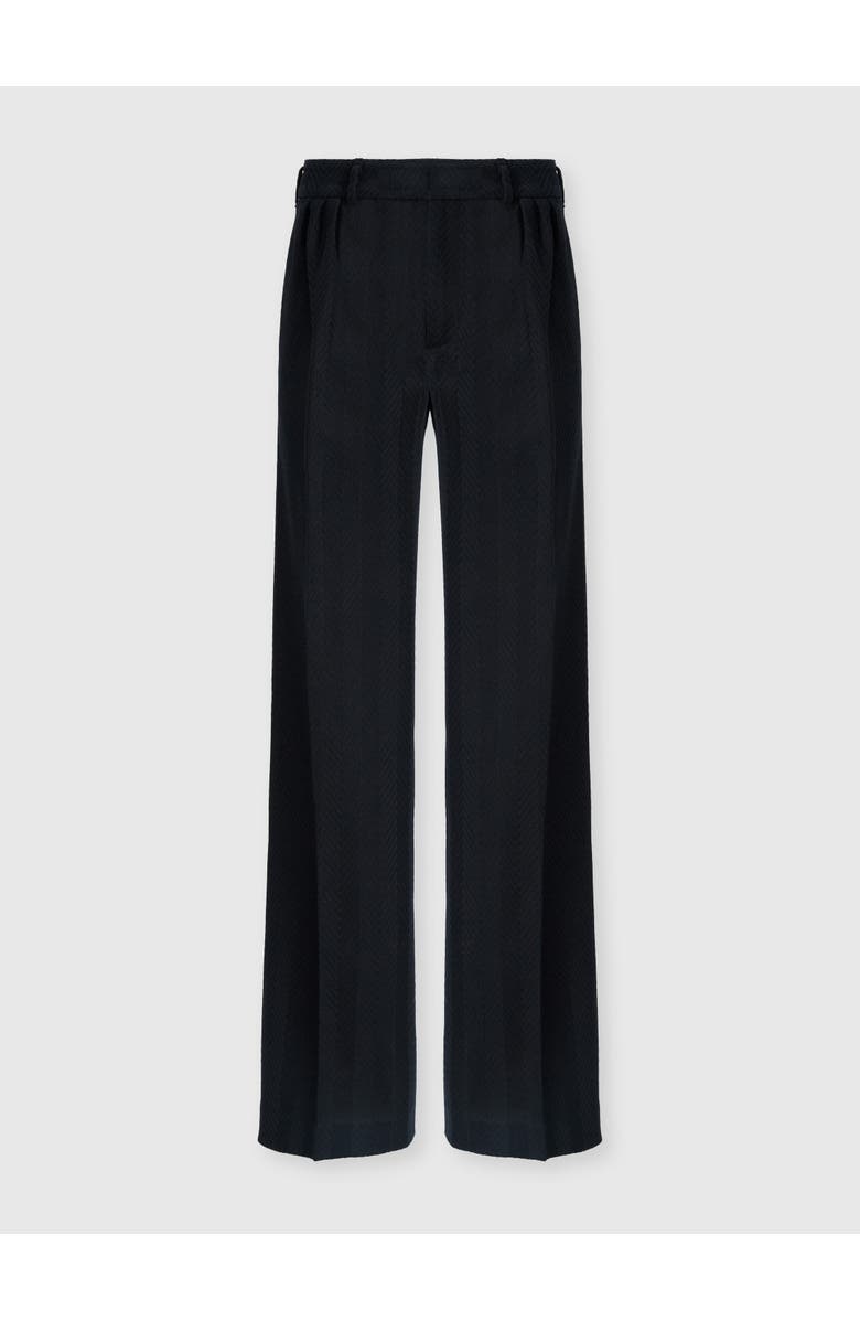 Missoni Classic Trousers In Cotton And Viscose Tone-on-tone Zig Zag, Main, color, Black