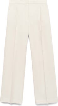 MANGO Pleated Linen Pants