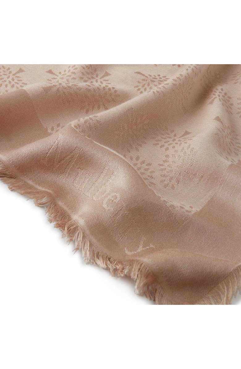 Mulberry Tree Jacquard Silk & Organic Cotton Scarf, Alternate, color,