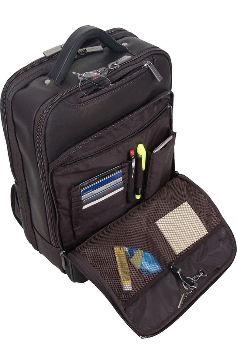 Kenneth Cole Colombian Leather Backpack, Alternate, color, Brown