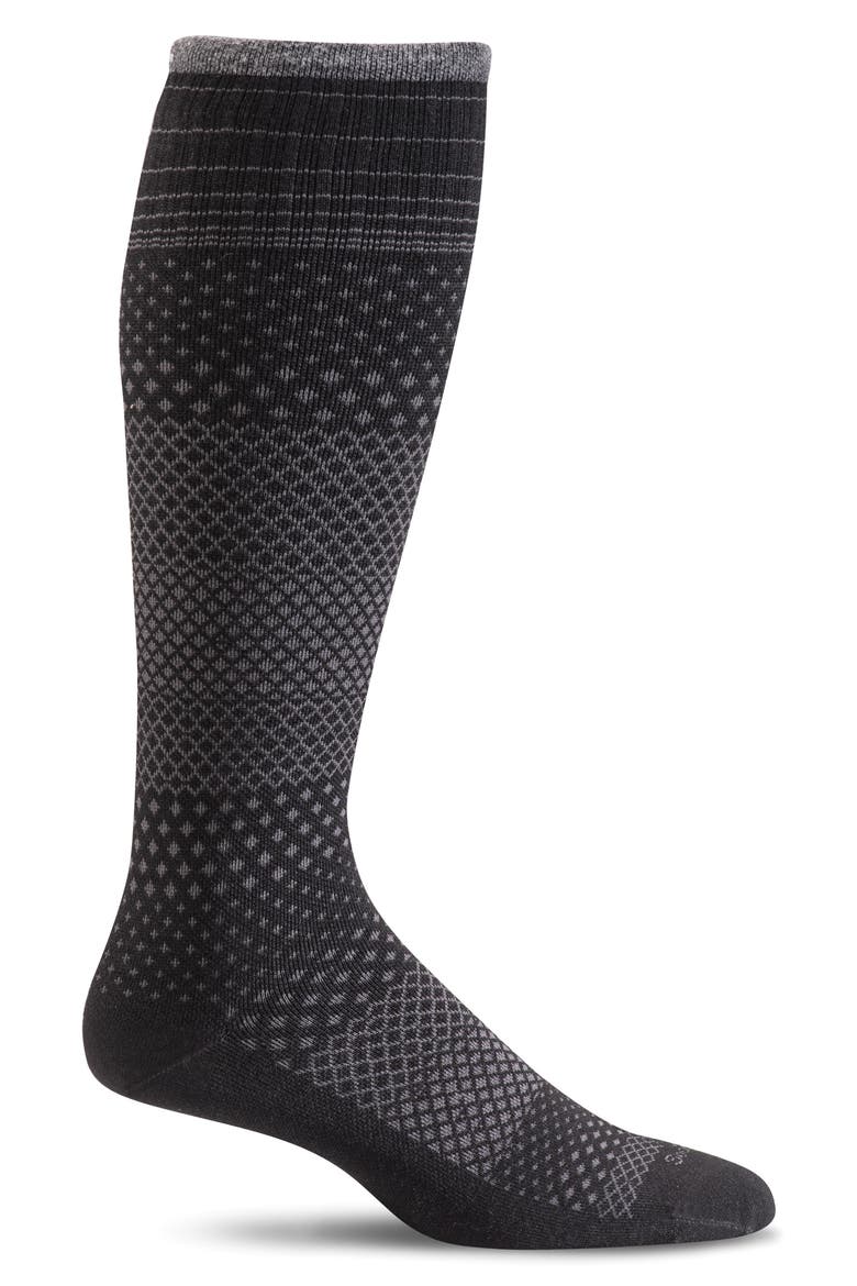 Micro Grade Compression Knee Socks, Alternate, color, BLACK