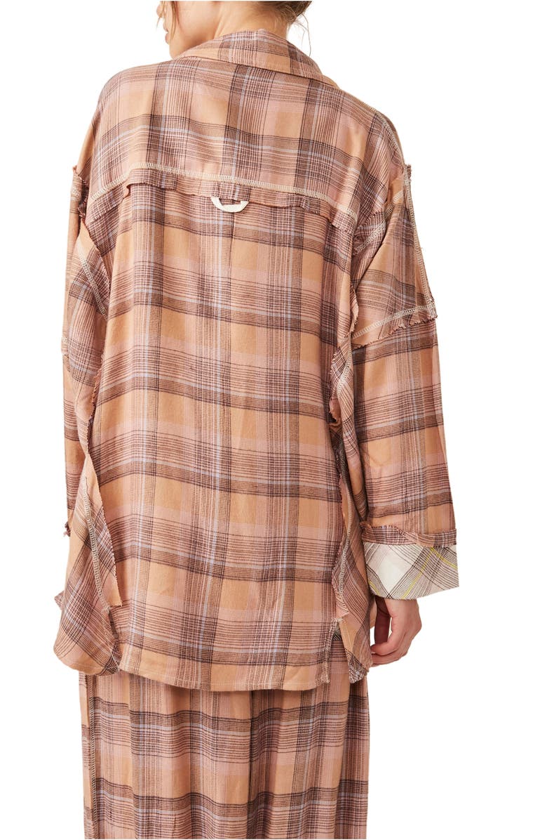 Free People Fallin' for Flannel Oversize Pajama Shirt, Alternate, color, 