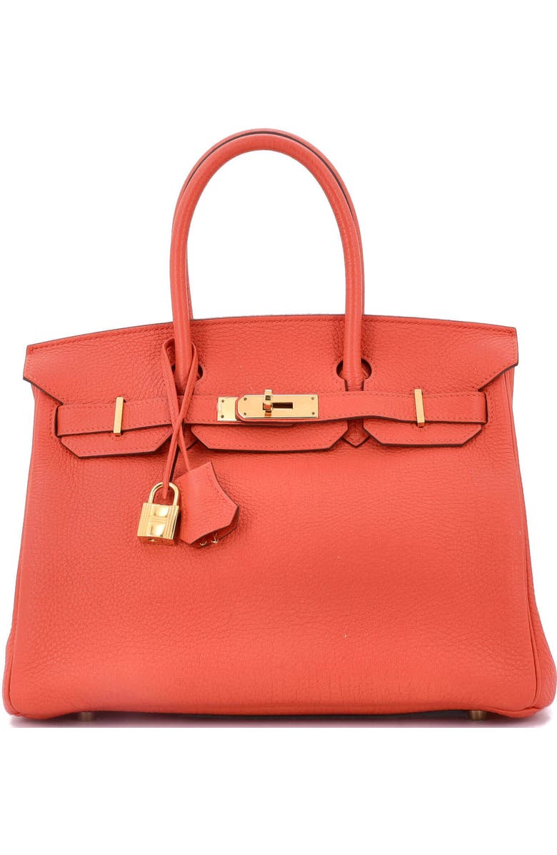 Pre-Owned Hermes Birkin Handbag Orange Togo with Gold Hardware 30, Main, color, Capucine