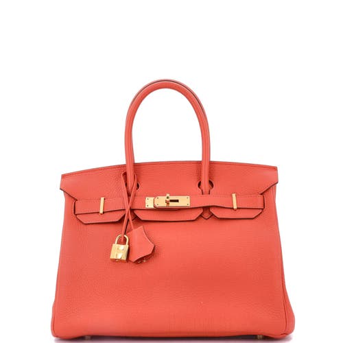 Pre-owned Hermes Hermes Birkin Handbag Orange Togo With Gold Hardware 30 In Orange