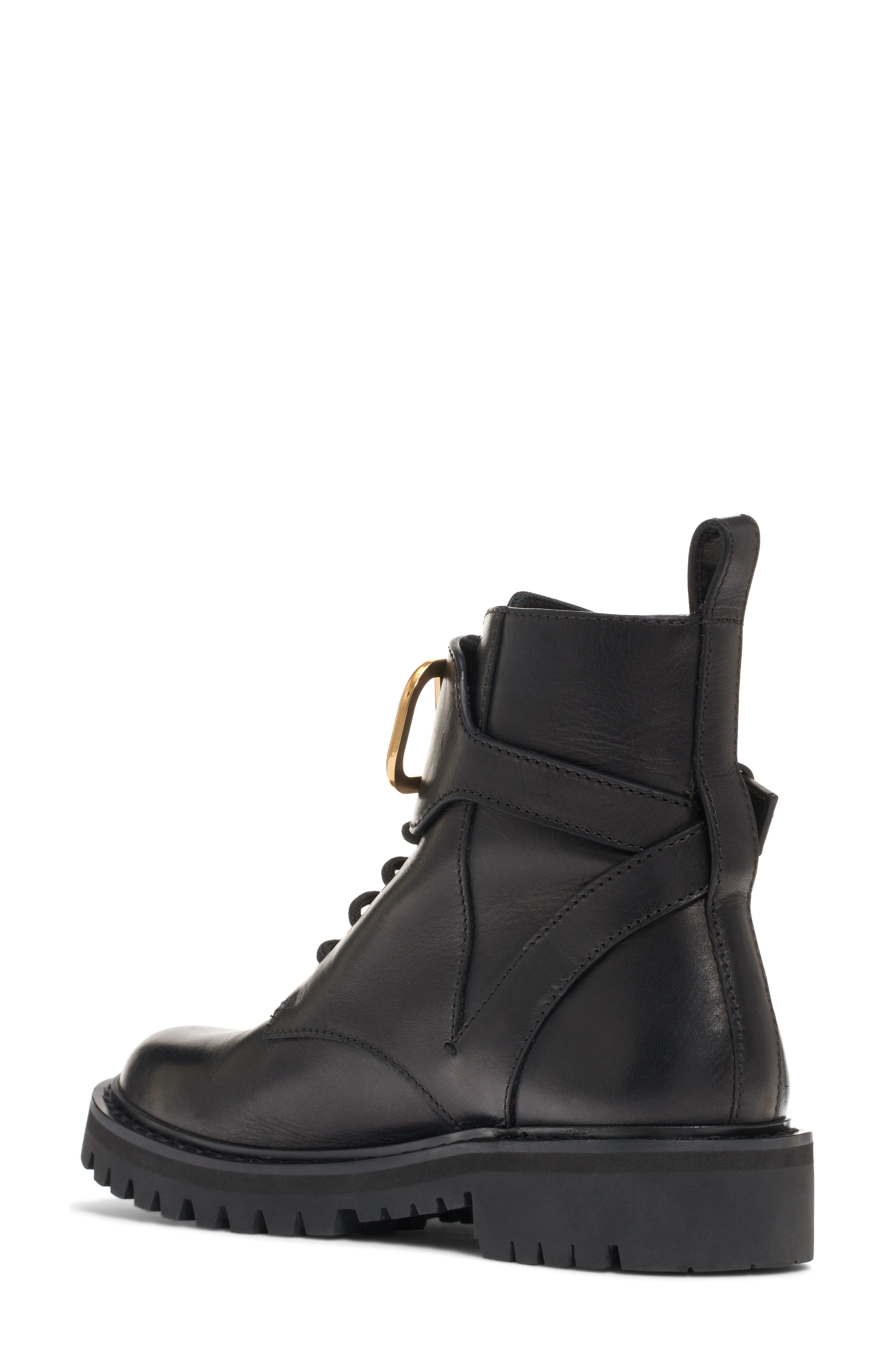 Valentino Garavani VLOGO Buckle Combat Boot, Alternate, color, 
