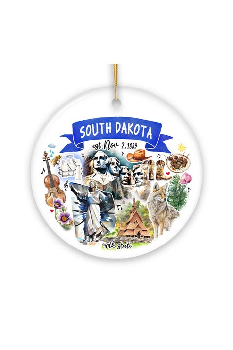 South Dakota Mount Rushmore Ornament - Version 2