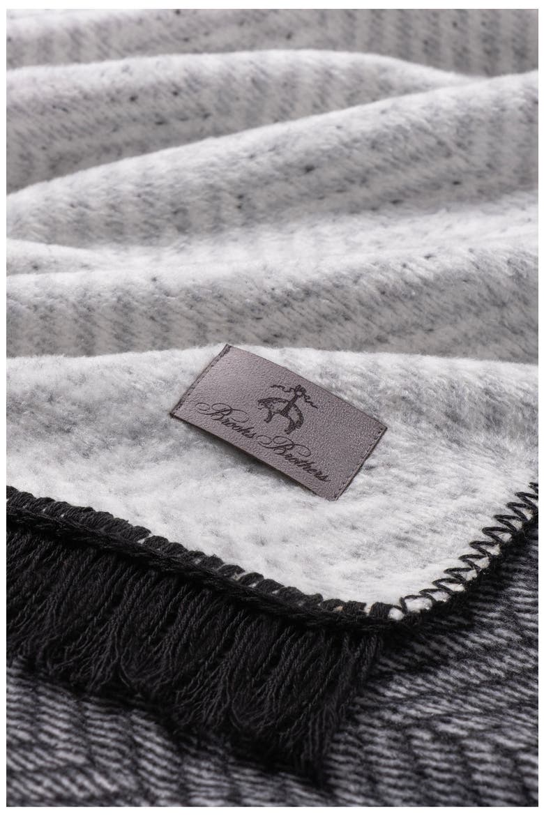 Logo Turkish Cotton Throw Blanket, Alternate, color, BLACK