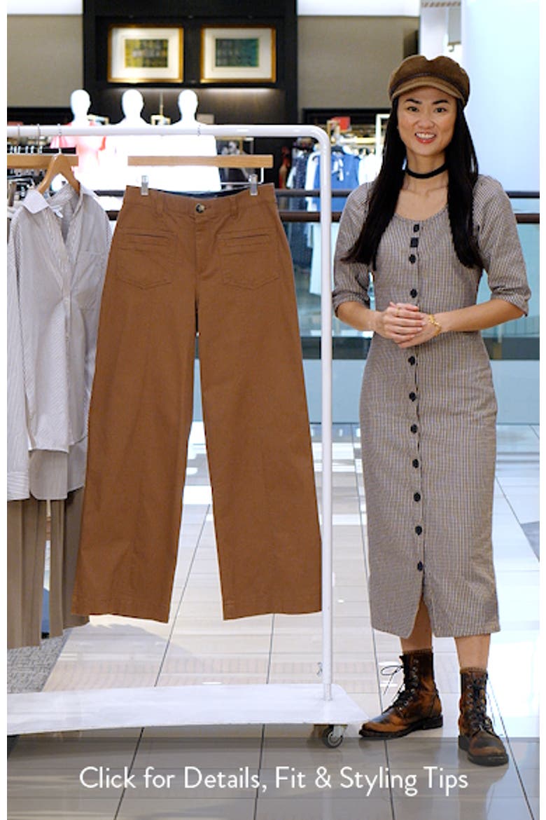Skyrise Patch Pocket Wide Leg Pants video