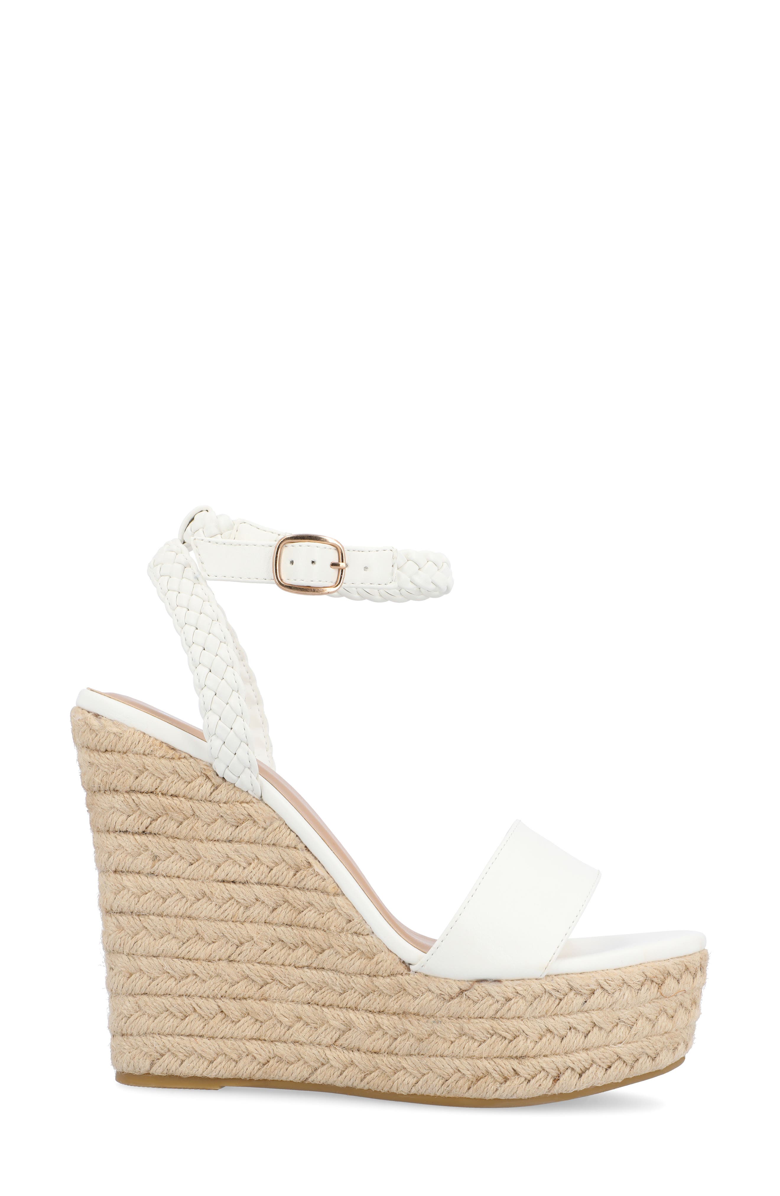 Journee Collection Andiah Sandal, Alternate, color, White