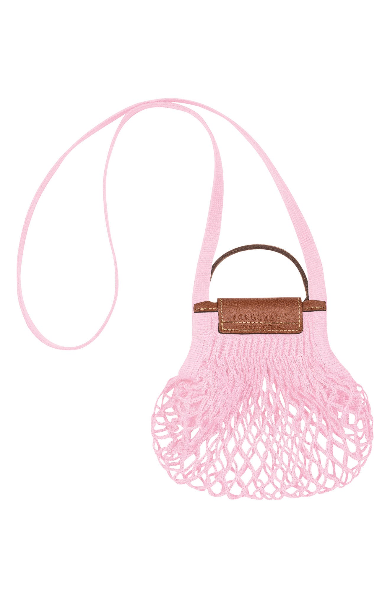 Longchamp Extra Small Le Pliage Filet Knit Crossbody Bag, Alternate, color, 