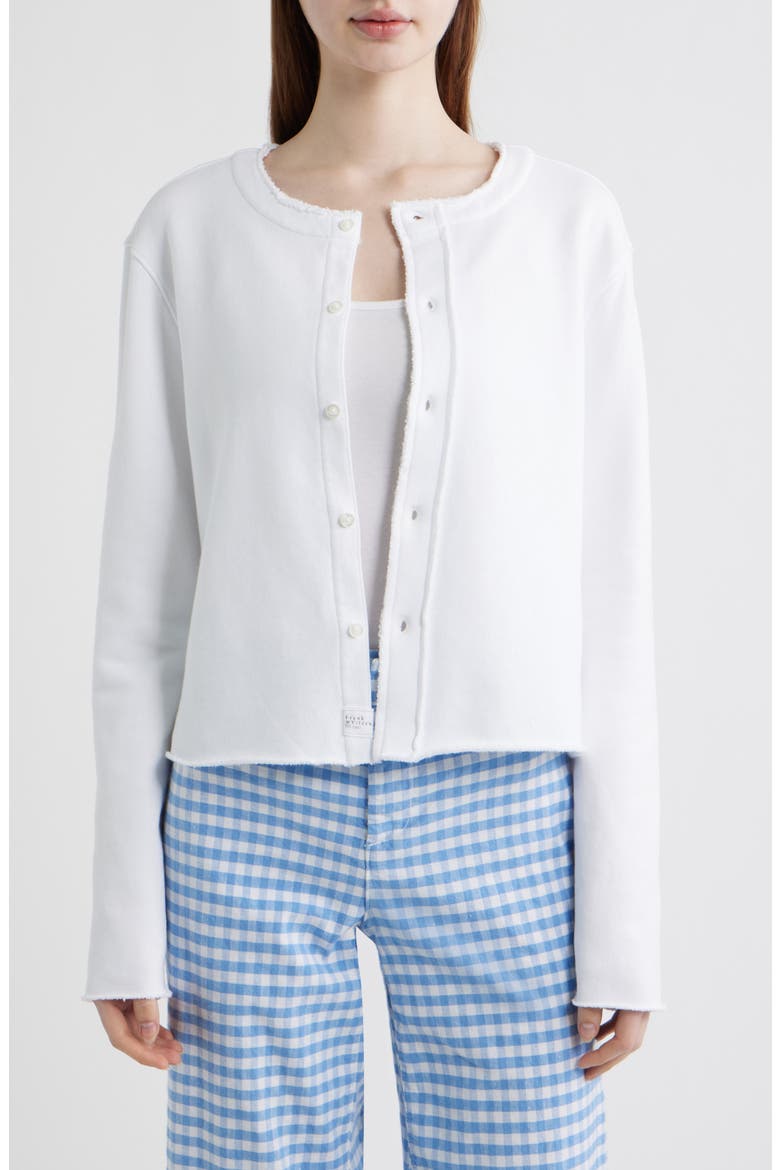 Jackie Shrunken Cardigan, Main, color, WHITE