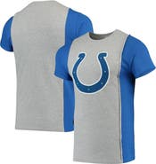 REFRIED APPAREL Men's Refried Apparel Gray/Royal Indianapolis Colts Sustainable Upcycled Split T-Shirt