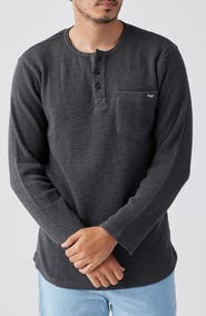 Seager Co Sawpit Long Sleeve Cotton Thermal Henley