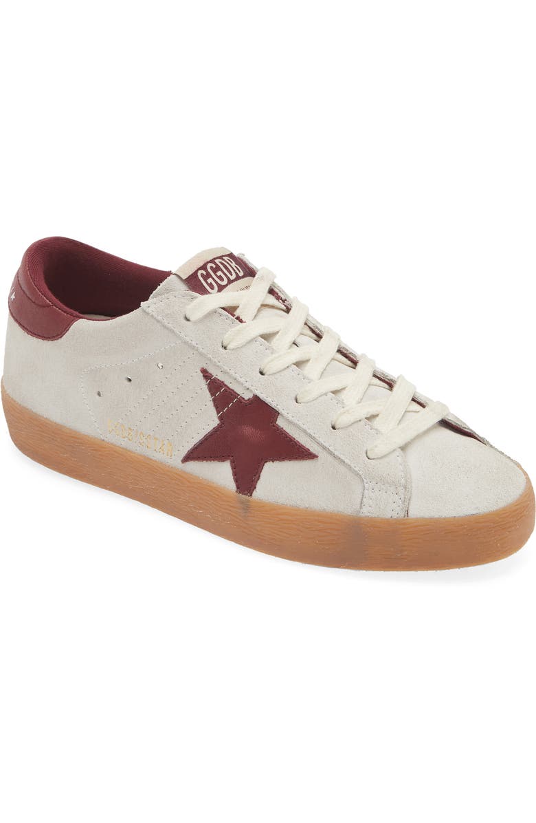 Golden Goose Super-Star Low Top Sneaker, Main, color, White/ Bordeaux