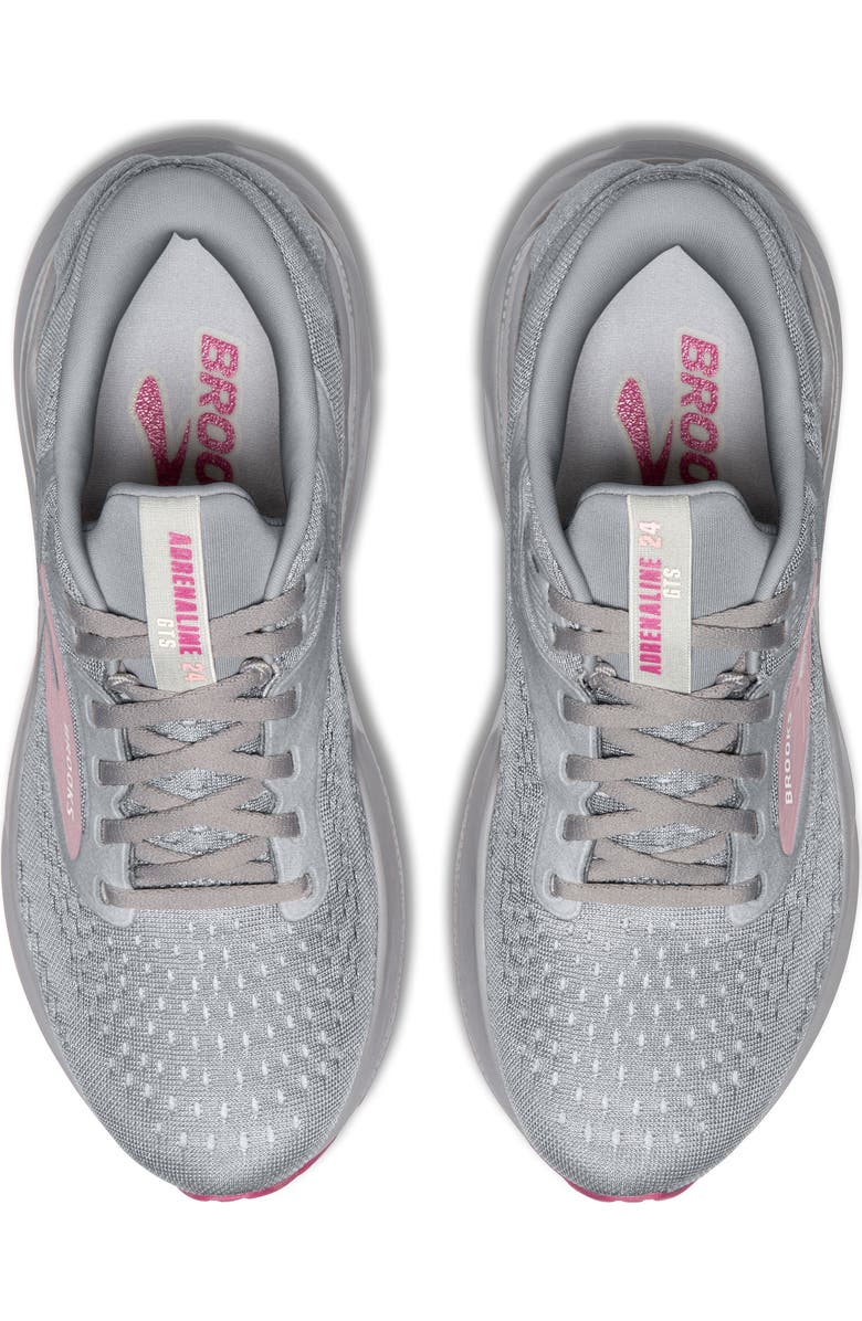 Brooks Adrenaline GTS 24 Waterproof Running Shoe, Alternate, color, Alloy/ White/ Zephyr
