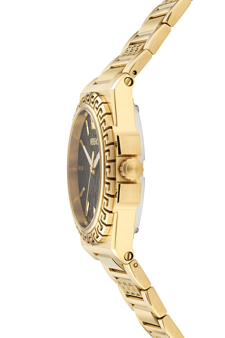 Greca Reaction Bracelet Watch, 38mm, Alternate, color, YELLOW GOLD