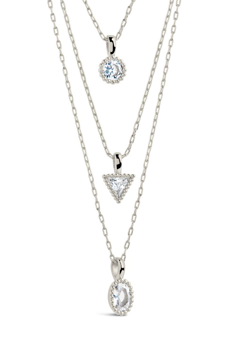 Julia Layered Pendant Necklace, Alternate, color, SILVER
