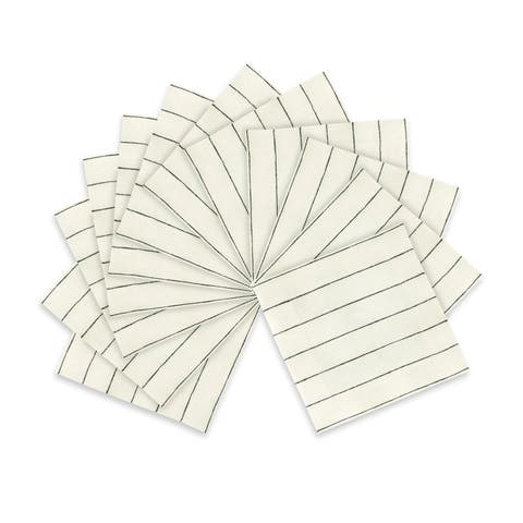 Linen Cocktail Napkins - Pinstripe