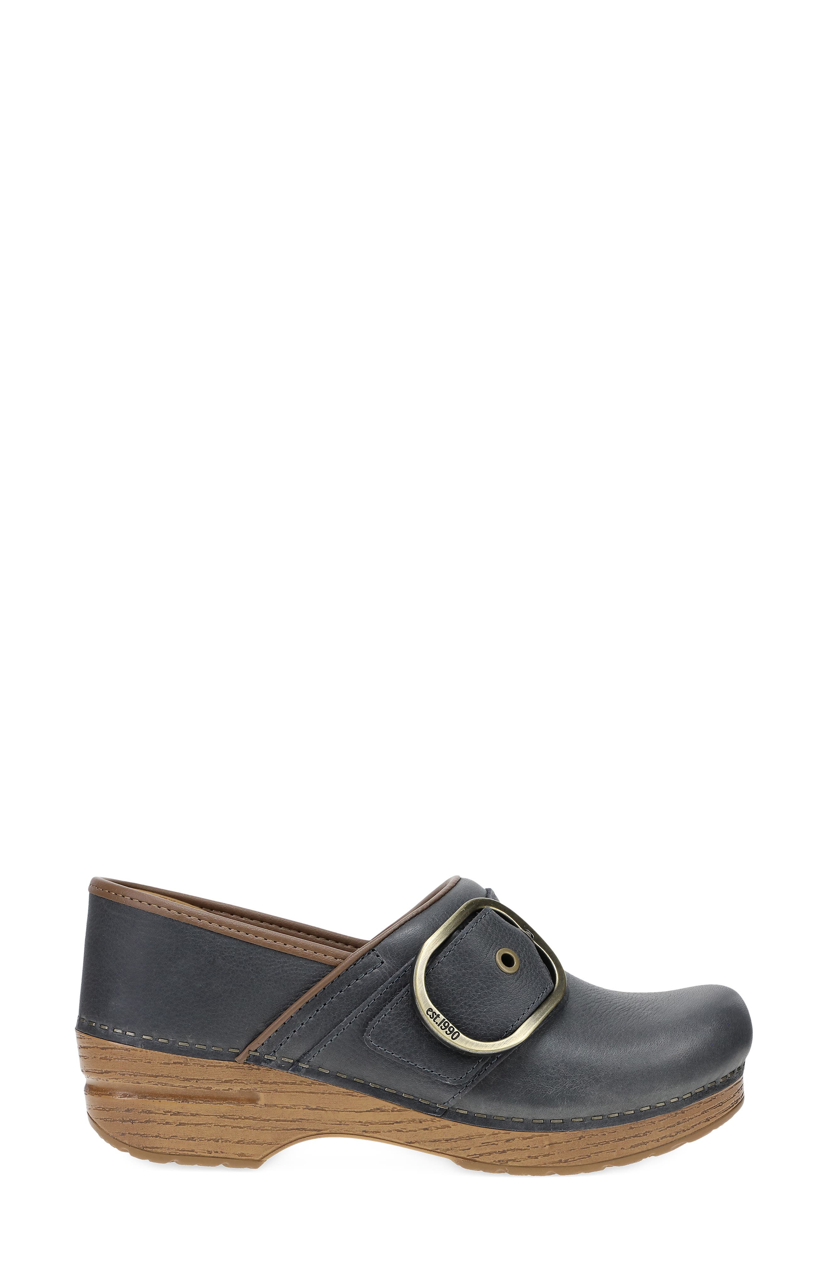 Pearson Buckle Strap Clog, Alternate, color, DUSTY BLUE