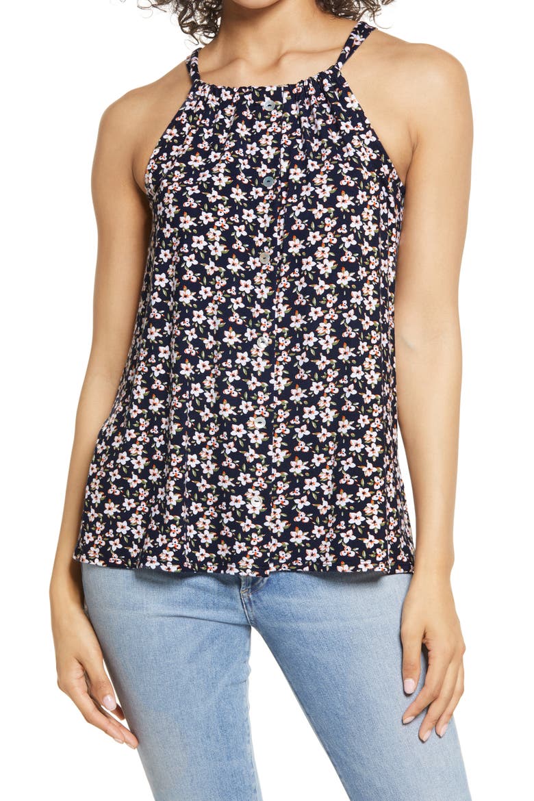 Halter Tank, Main, color, NAVY