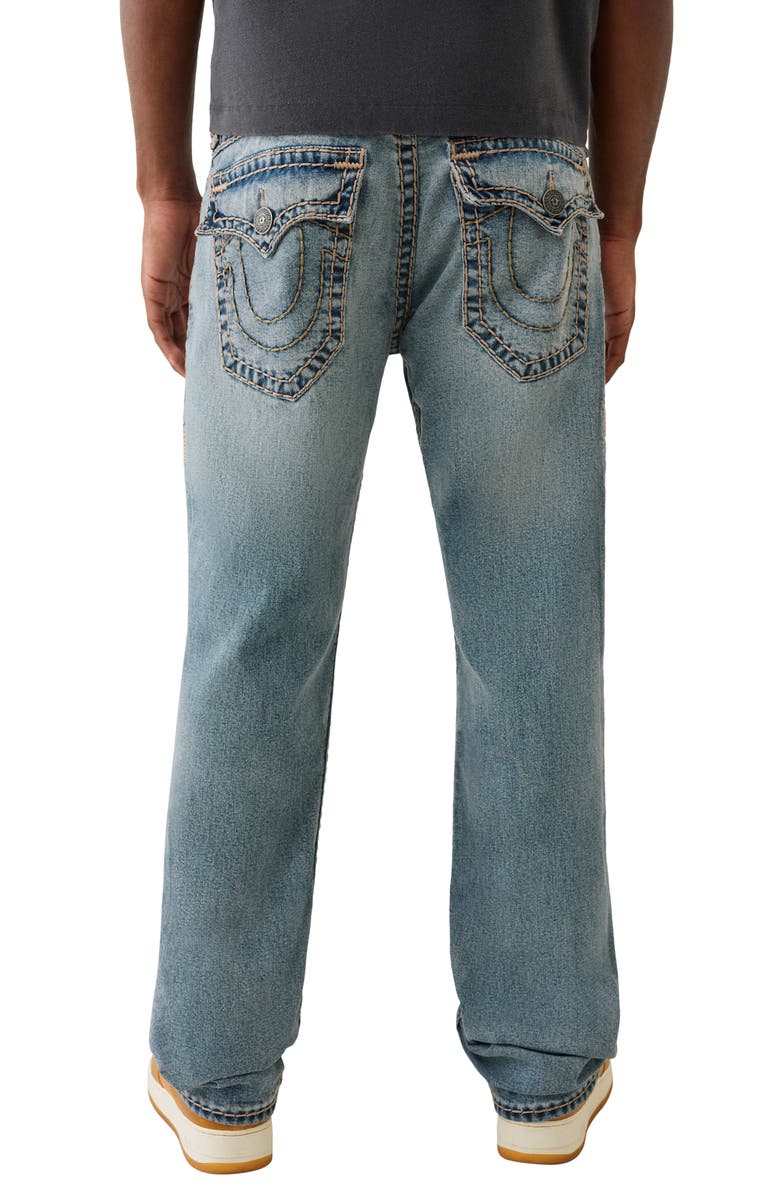 True Religion Ricky Super T Flap Straight Leg Jeans, Alternate, color, Alley Loop Light Wash