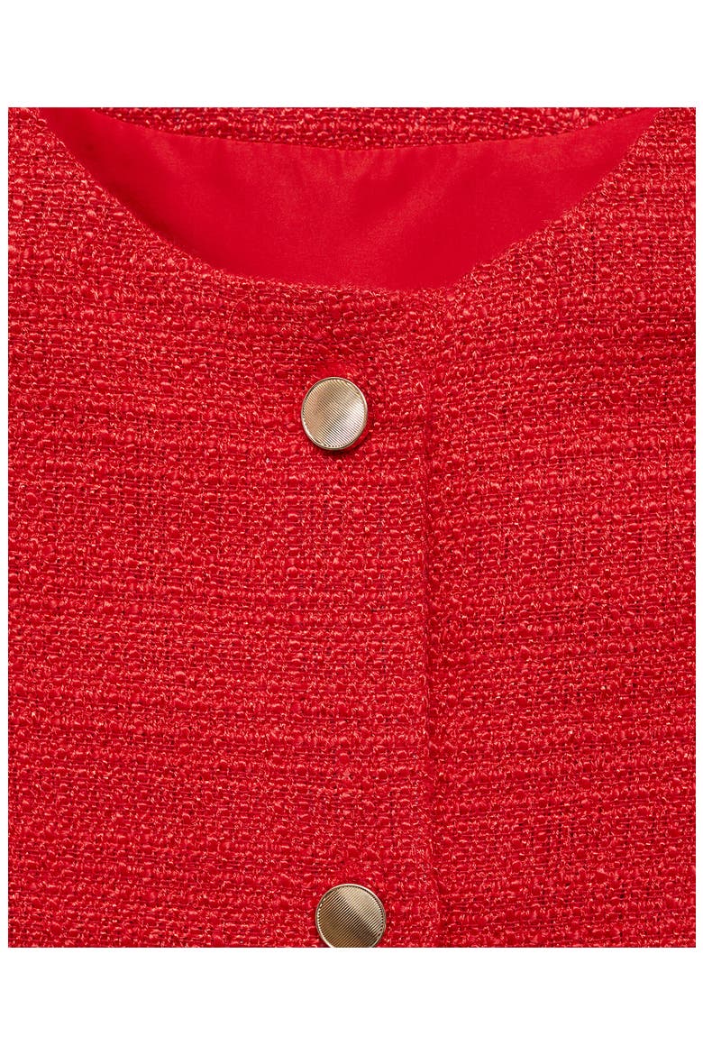 Tweed Crop Vest, Alternate, color, RED