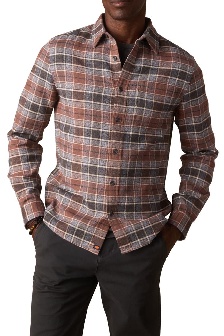 Louis Heavyweight Flannel Overshirt, Main, color, SPICED BRANDY