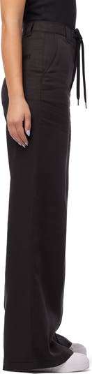 High Waist Tie Front Wide Leg Pants