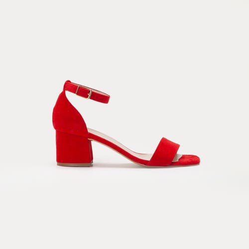 Forever & Always Shoes Women's Iva - Red Suede Sandals In Red Suede