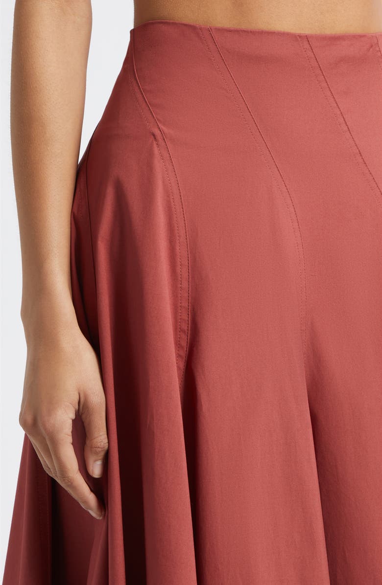 A.L.C. Gemma Stretch Cotton Skirt, Alternate, color, Apple Butter