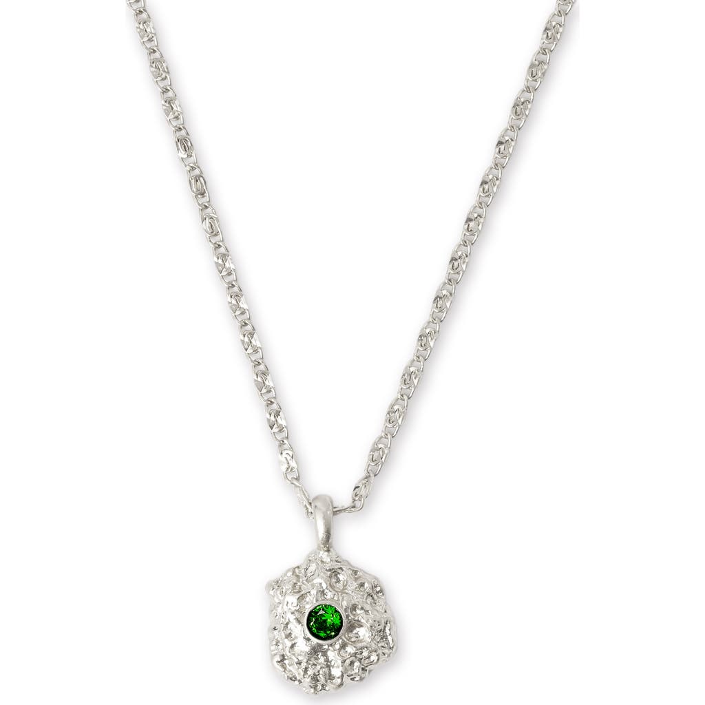Classicharms Shayla Molten Cubic Zirconia Pendant Necklace In Metallic