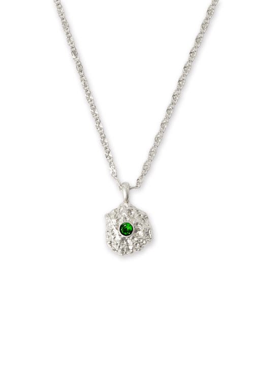Classicharms Shayla Molten Cubic Zirconia Pendant Necklace In Metallic