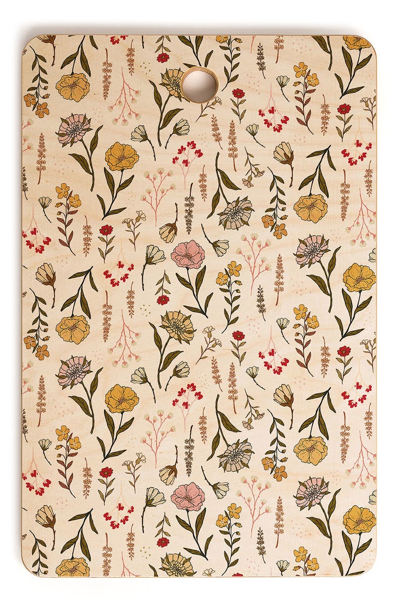 Deny Designs Spring Garden Birch Wood Cutting Board, Main, color, 