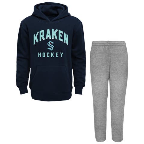 Toddler Navy/Heather Gray Seattle Kraken Play by Play Pullover Hoodie & Pants Set