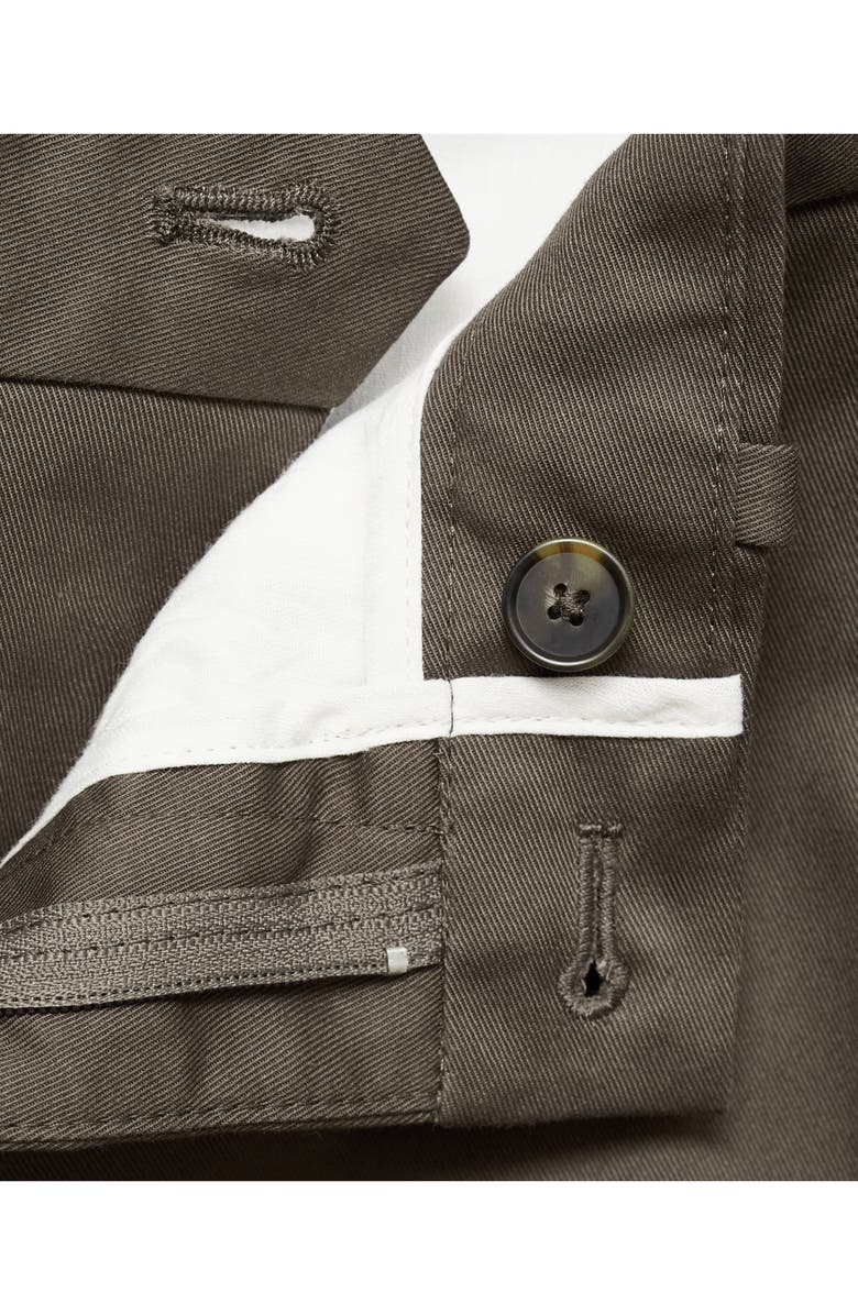 MANGO Dublino Slim Fit Flat Front Stretch Stretch Chinos, Alternate, color, Chocolate