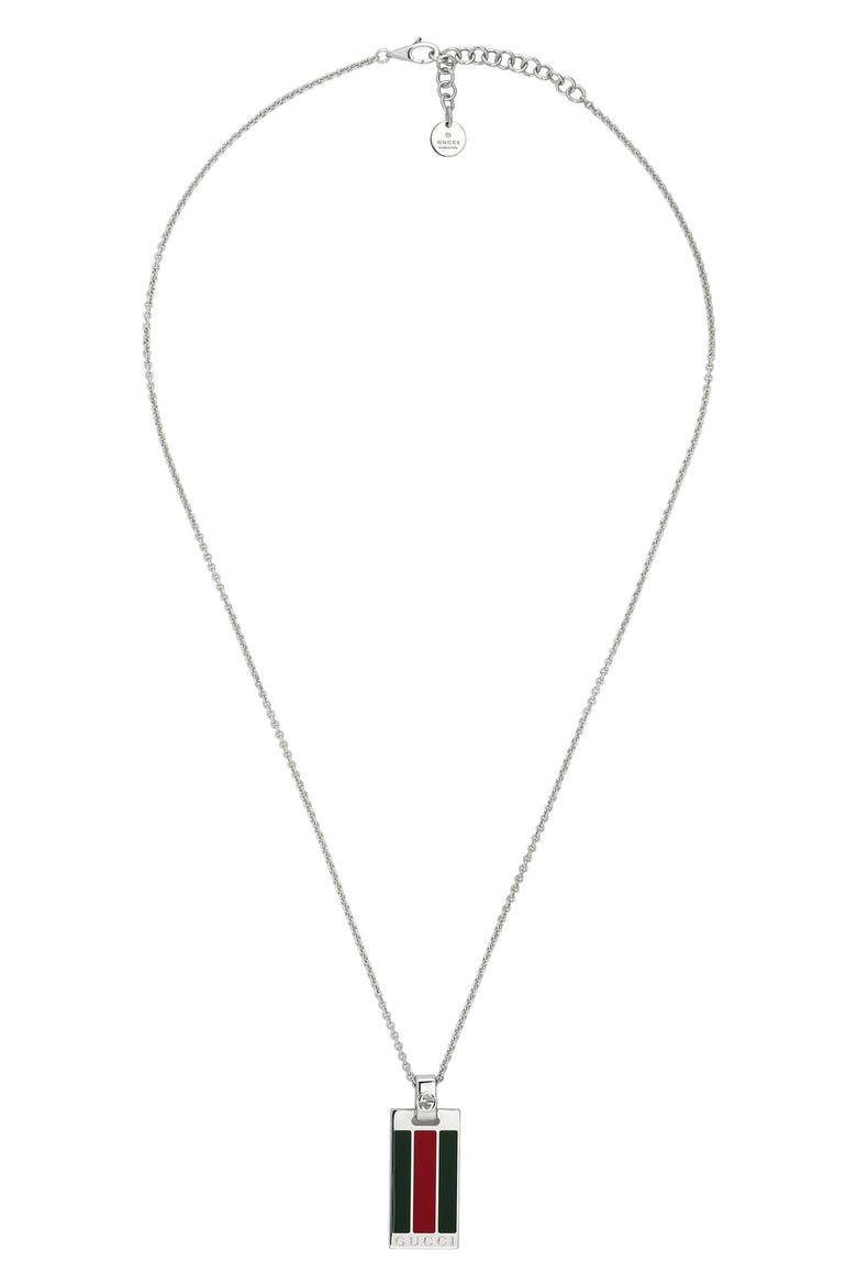 Web Pendant Necklace, Main, color, SILVER
