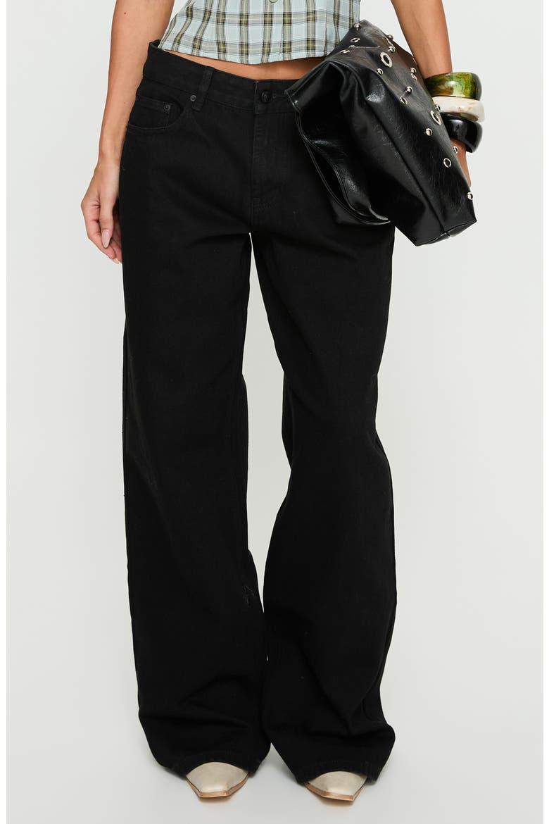 Serenitia Relaxed Jeans, Main, color, JET BLACK